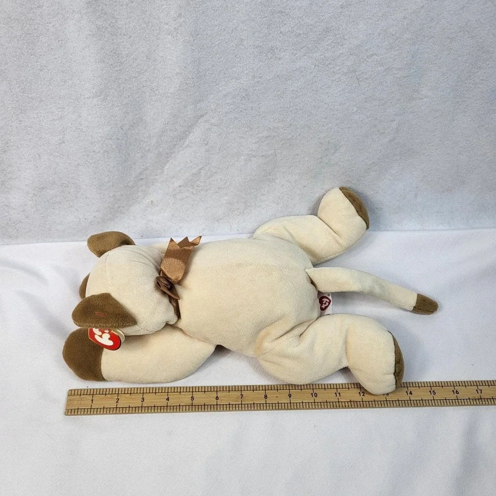Ty Pillow Pals Beanie Buddy Meow Siamese Cat Plush Blue Eyes Tag VTG 1996